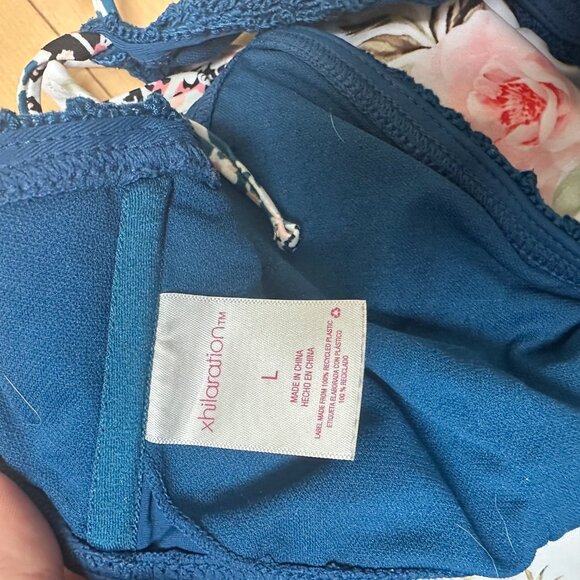 Size Large 2 Piece Swimsuit Sexy Tie Front Lace up Retro Bikini Sets Bundle - Picture 14 of 14